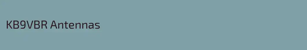KB9VBR Antennas